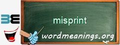 WordMeaning blackboard for misprint